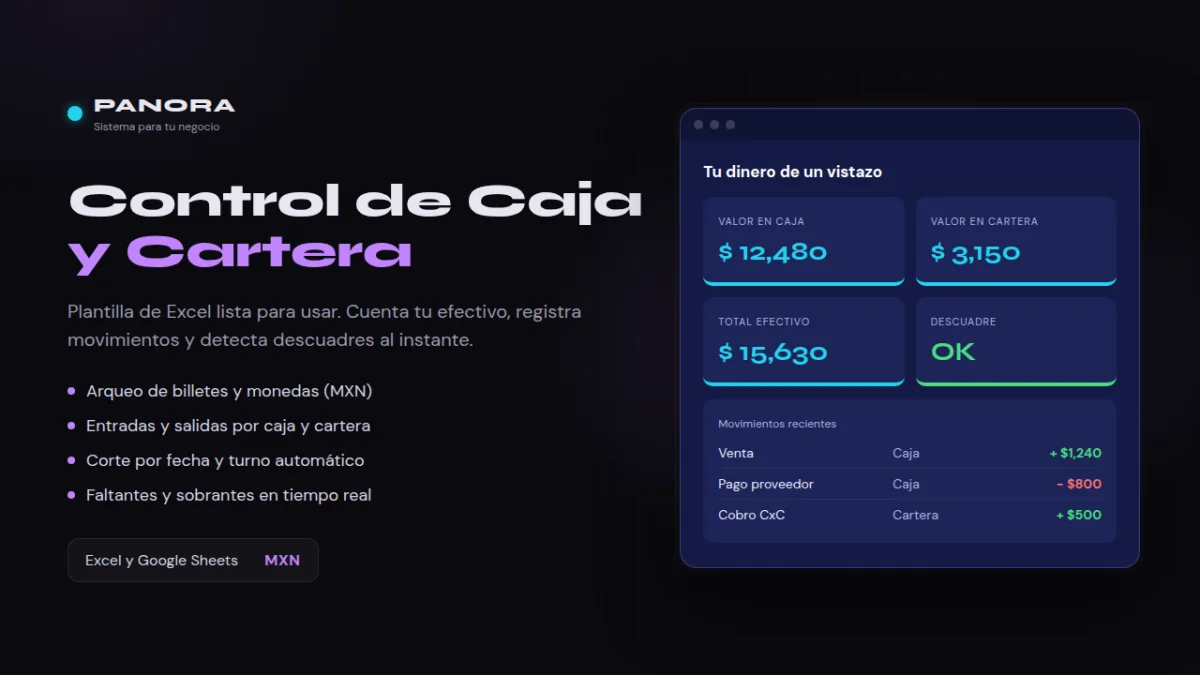 Control de Caja y Cartera